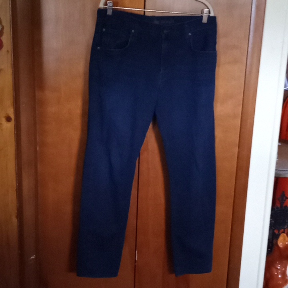 7 for All Mankind The Straight 100% Cotton Jeans in Dark Blue Size 36 x30